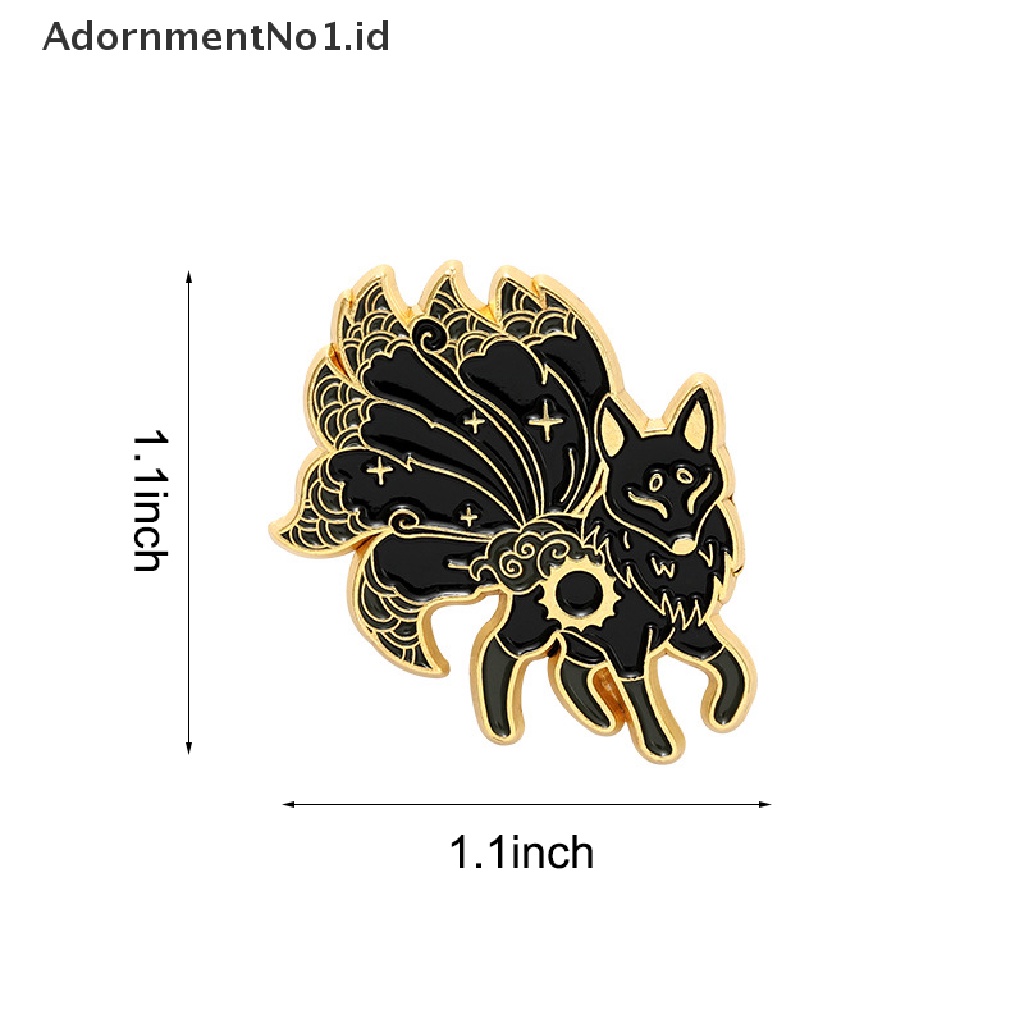 [AdornmentNo1] Kartun Hewan Lucu Enamel Pin Hitam Putih Fox Bros Pin Lencana Baju Tas Aksesoris Wanita Perhiasan Hadiah [ID]