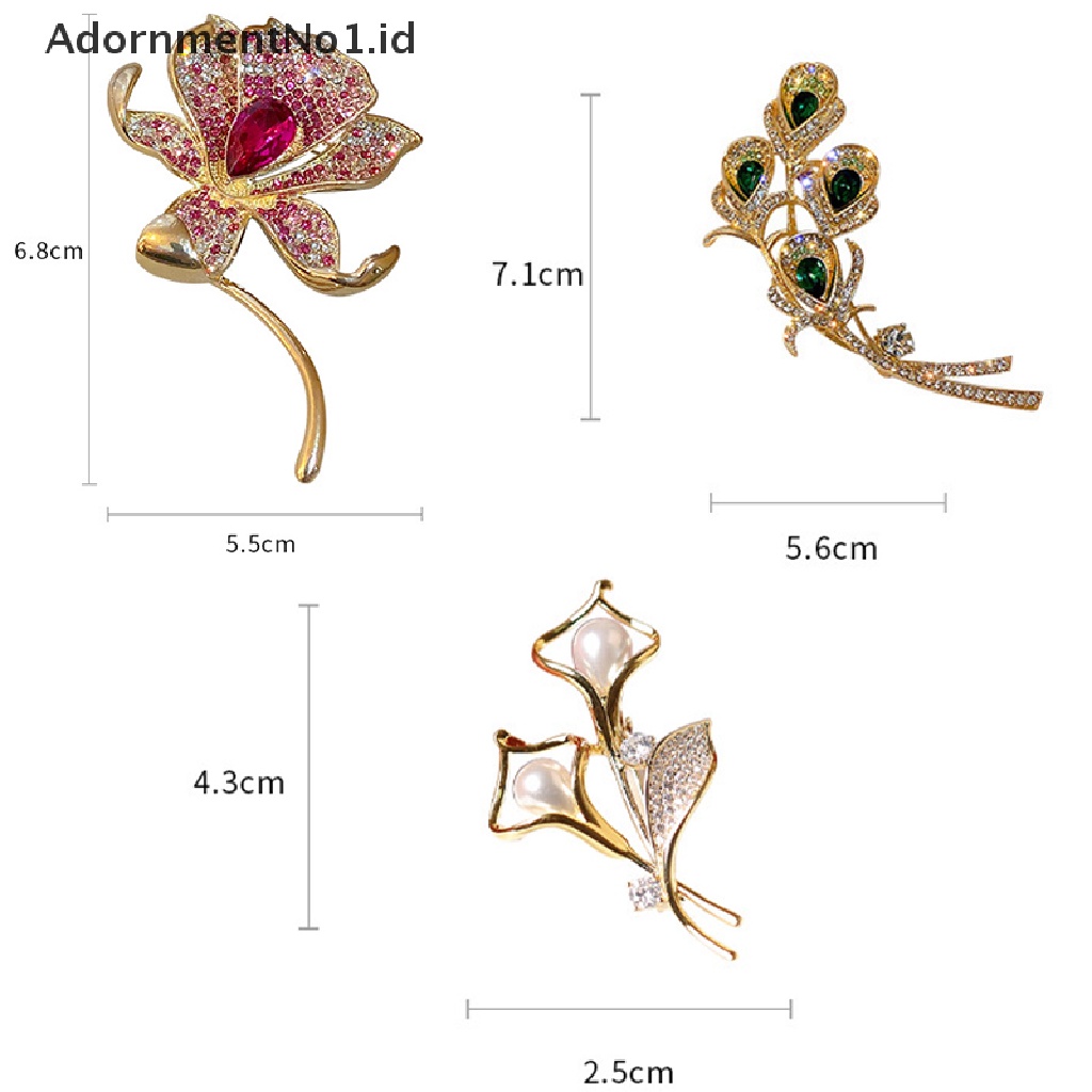 [AdornmentNo1] Berlian Imitasi Merah Bunga Mawar Bros Untuk Wanita Elegan Tulip Buket Bunga Kerah Pin Pesta Pernikahan Lencana Perhiasan [ID]