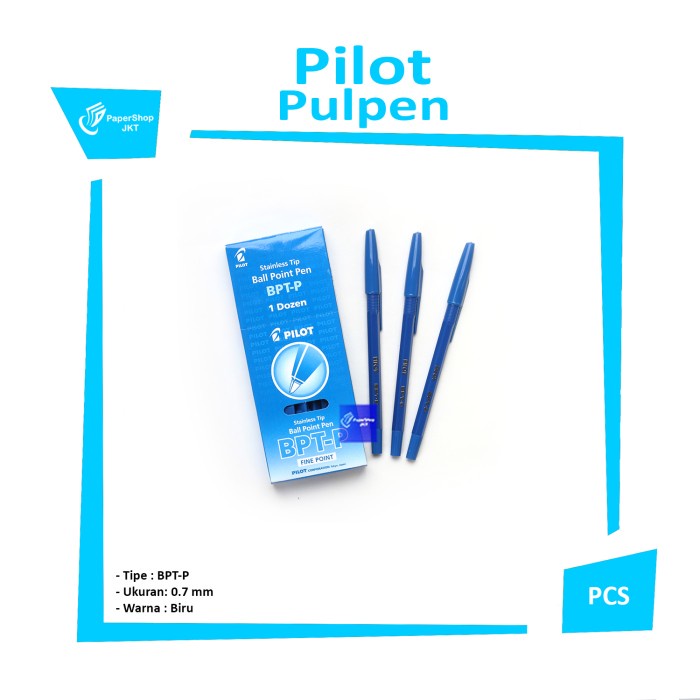 

Pilot - Pen Ballpoint BPT-P/ Pulpen Pilot BPTP Biru - Pcs
