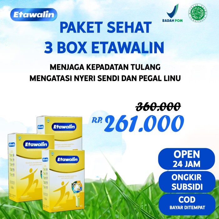 

[ COD ] Paket 3 Box Etawalin - Susu Kambing Etawa Menjaga Kepadatan Tulang
