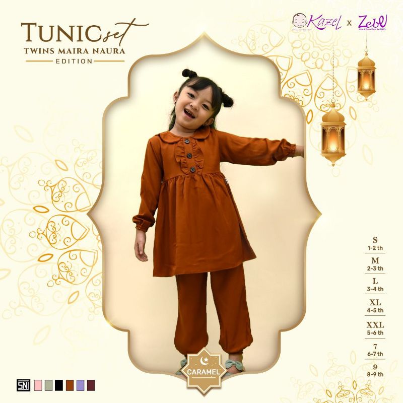 KAZEL TUNIC - STELAN ANAK | BAJU MUSLIM ANAK | SET MUSLIM ANAK