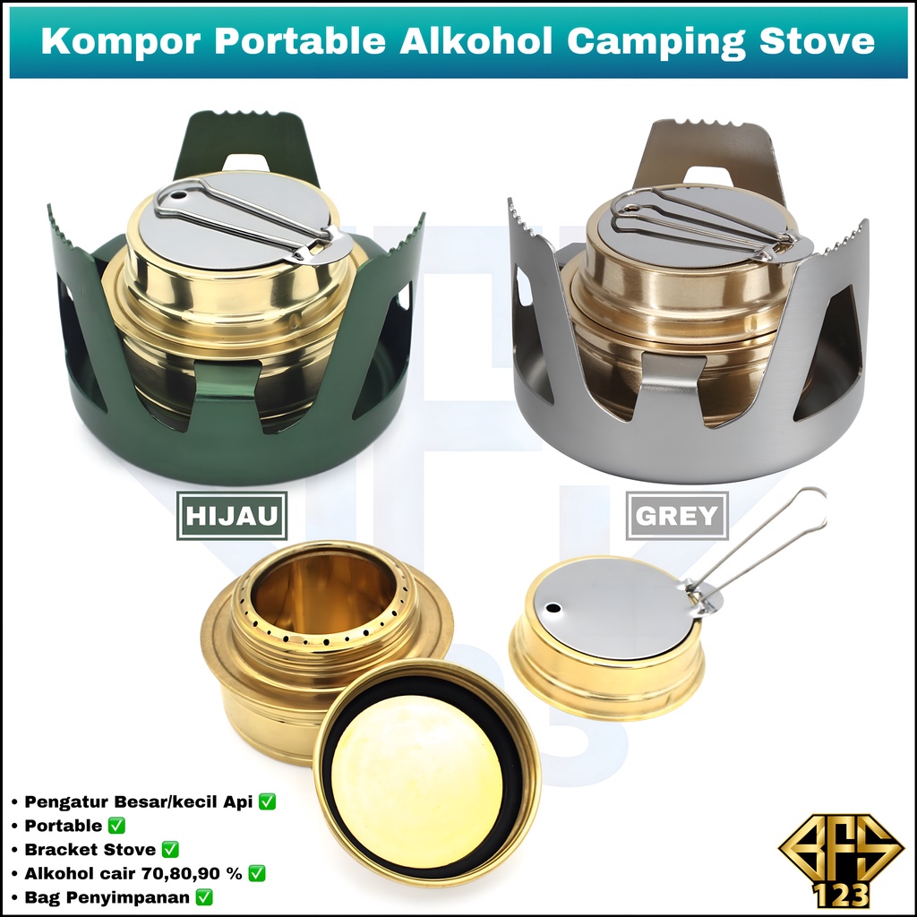 Kompor Portable Alkohol Spirtus Camping Masak Outdoor