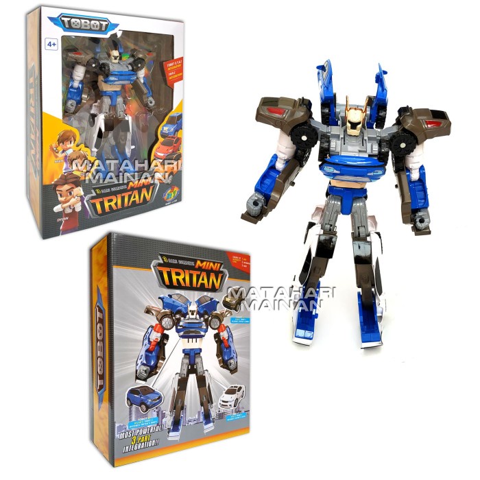 Terlaris Tobot Mini Tritan Xyz 3 Mobil Gabung - Mainan Robot Tobot Tritan