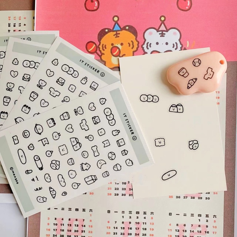 Hewan Kartun Lucu Stiker Kawaii Diary Scrapbooking Hias Decals DIY Kulkas Laptop Stiker Perlengkapan Alat Tulis Siswa