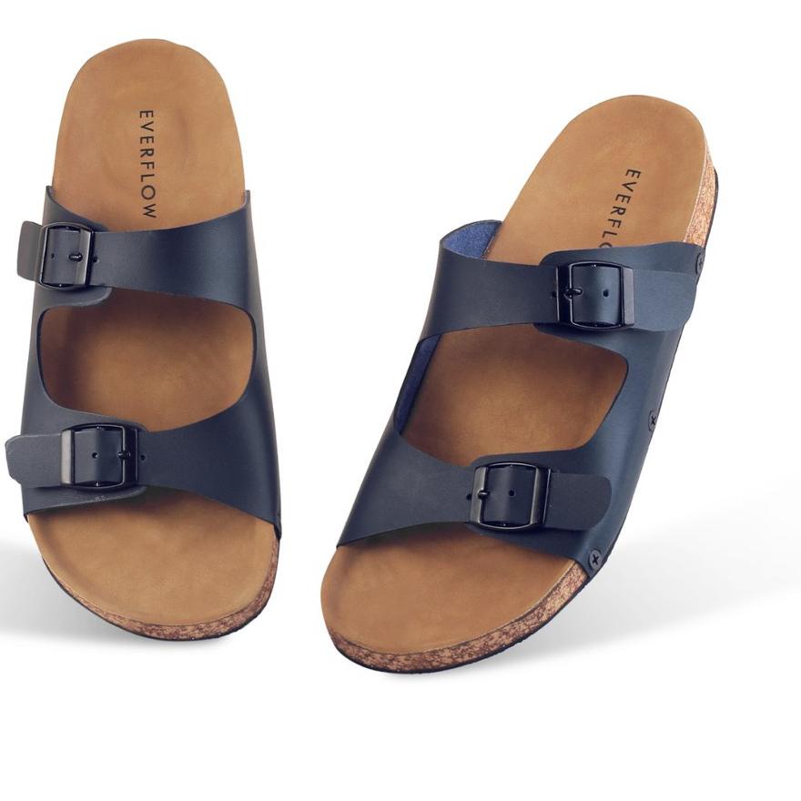 ➲ ☀ EVEFLOW ☀ Sandal Pria Kulit Sintetis Big Size Sandal Jumbo size 45 ☼