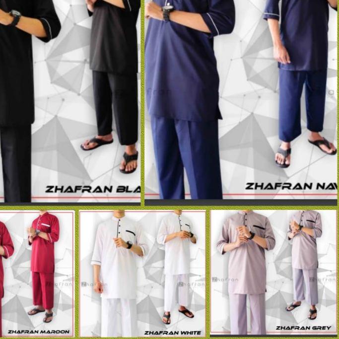 ◙ set Zhafir zhafran KOKO PANJANG JUMBO SETELAN BAJU MUSLIM PRIA Setelan baju Koko Pakistan kurta ★