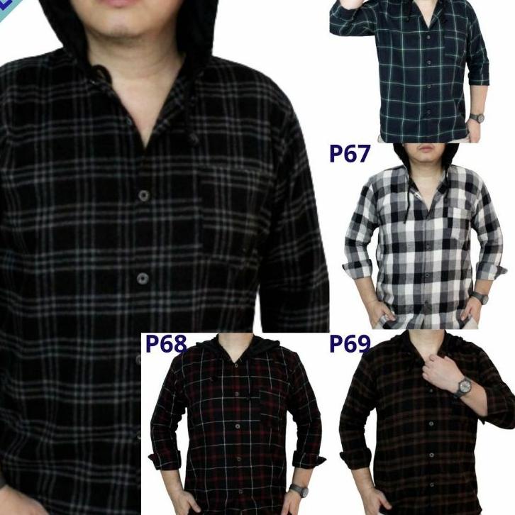 ➵ Kemeja Flanel Hoodie Distro ☚