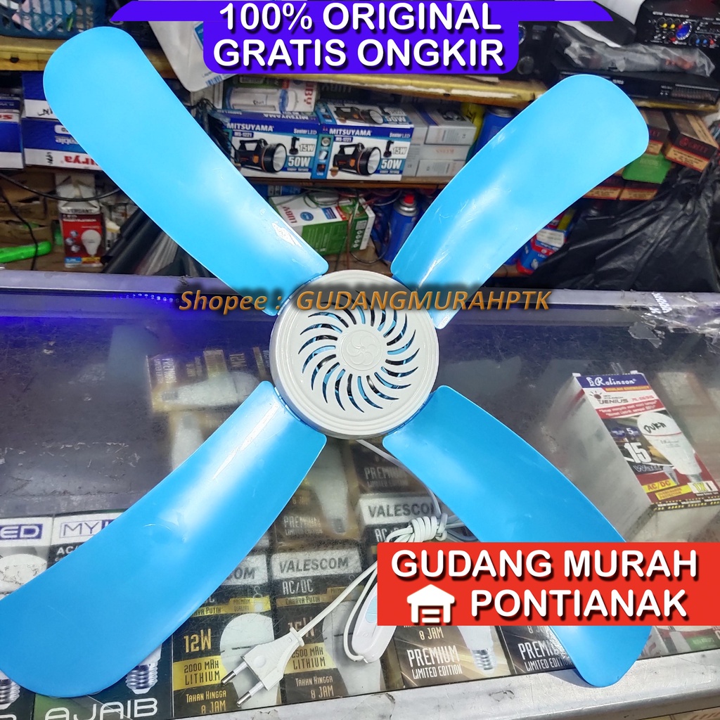 Kipas angin gantung minifan helifan  20w 4 sayap empat daun kipas baling mini fan hely fan