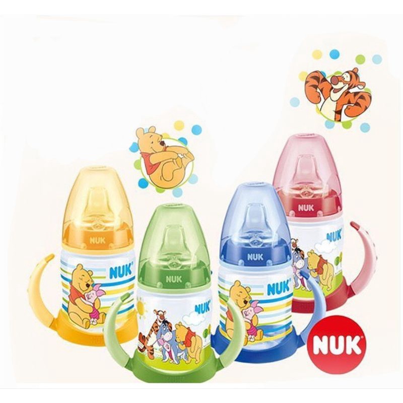 NUK Disney Winnie The Pooh Bootle With Spout &amp; Handle Training Spout / NUK Learner Bottle