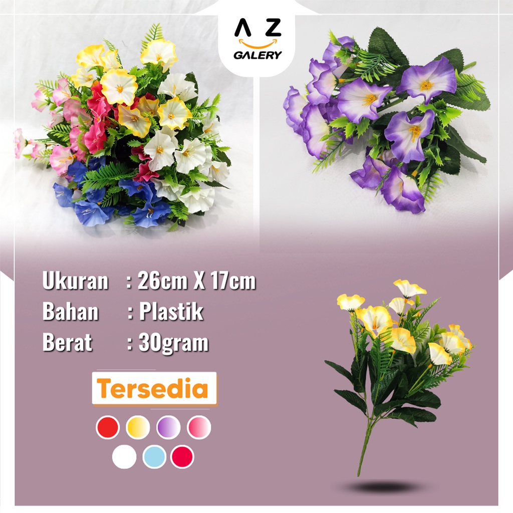 Bunga Hias Plastik Tangkai Bouquet Bunga Pajangan Dekorasi Rumah Artificial Flower PBP117 Azgalery