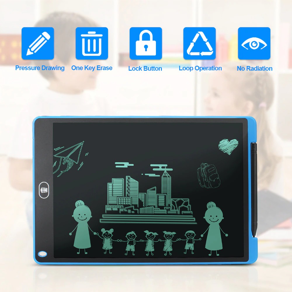 Tablet Gambar LCD 8.5 Inci Untuk Anak-Anak Perlindungan Mata Papan Tulisan Elektronik Notepad Digital Layar Dihapus Papan Grafis Mainan Edukasi