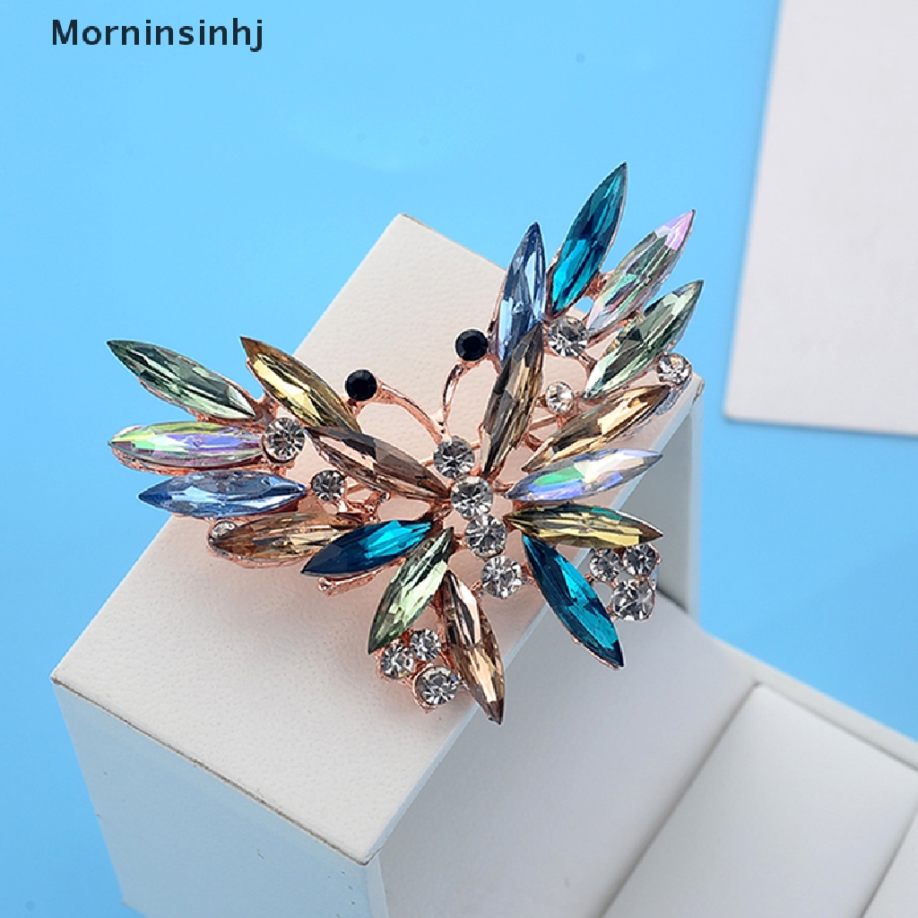 Mornin Fashion Kristal Warna-Warni Bros Pin Hewan Kupu-Kupu Enamel Wanita Hadiah Perhiasan id