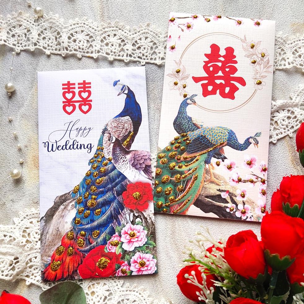 

P36 ANGPAO dengan shuangxi / double happiness / AMPLOP / HONGPAO wedding / pernikahan READY STOK TERLARIS ⇉