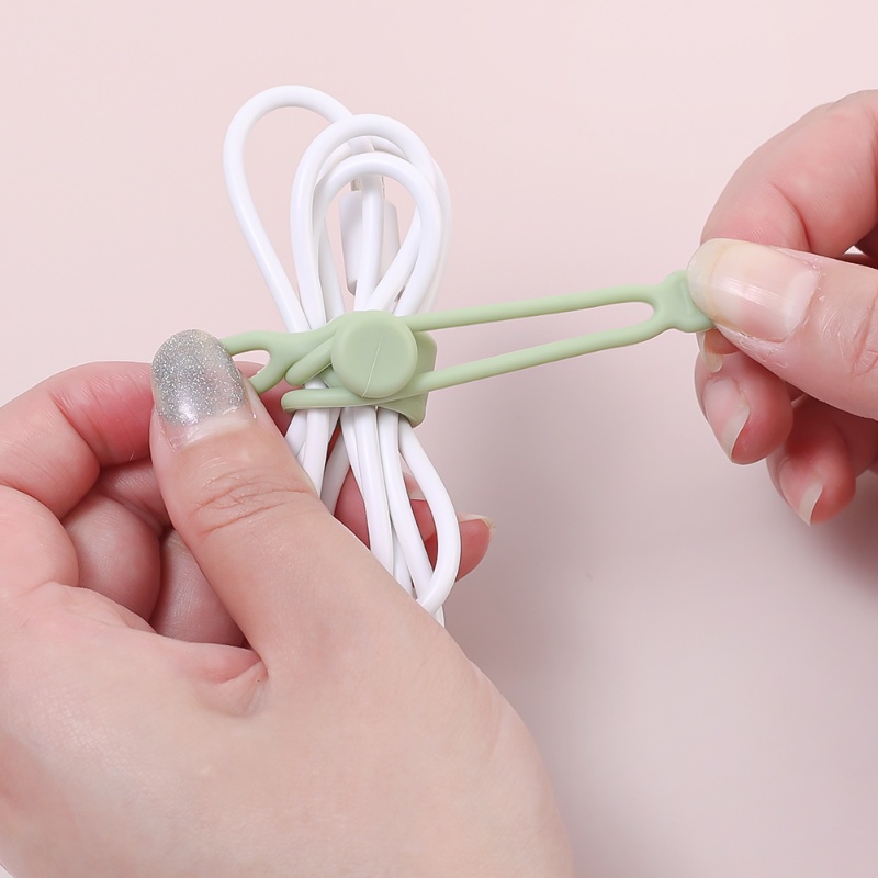 Reusable Heart Silicone Cable Cords Organizer Earphone USB Charging Cable Winder Clip Desk Top Cable Line Management Tools Pengikat Kawat Bungkus Cord Fixer Holder