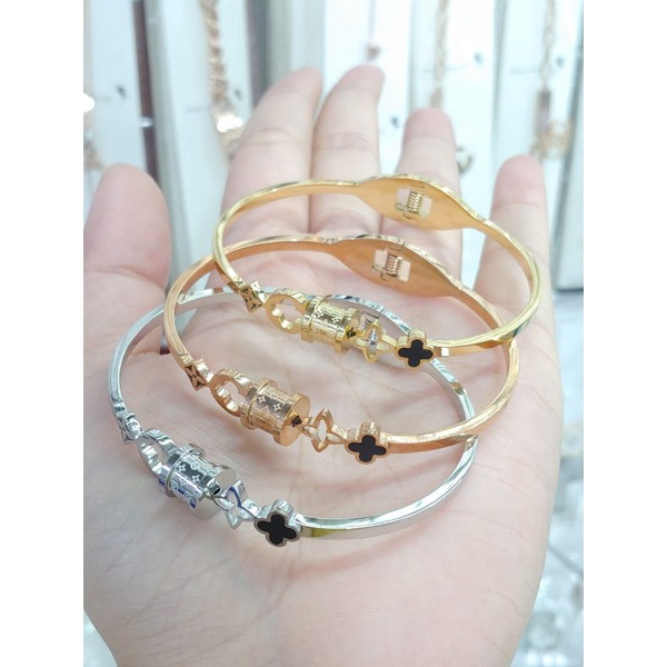 gelang bangle l*uis vui**on  fashion wanita titanium anti karat anti luntur