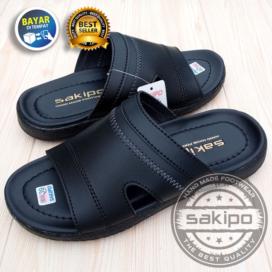 PROMO RAMADHAN SALE !!  SANDAL PRIA REMAJA KULIT SINTETIS / SENDAL PRIA DEWASA REMAJA ORIGINAL / SENDAL PRIA DEWASA SLOP HITAM COKLAT TERBARU / SANDAL PRIA DEWASA SLOP HITAM COKLAT TERBARU  /  SENDAL PRIA DEWASA REMAJA KULIT SINTETIS / SAKIPO