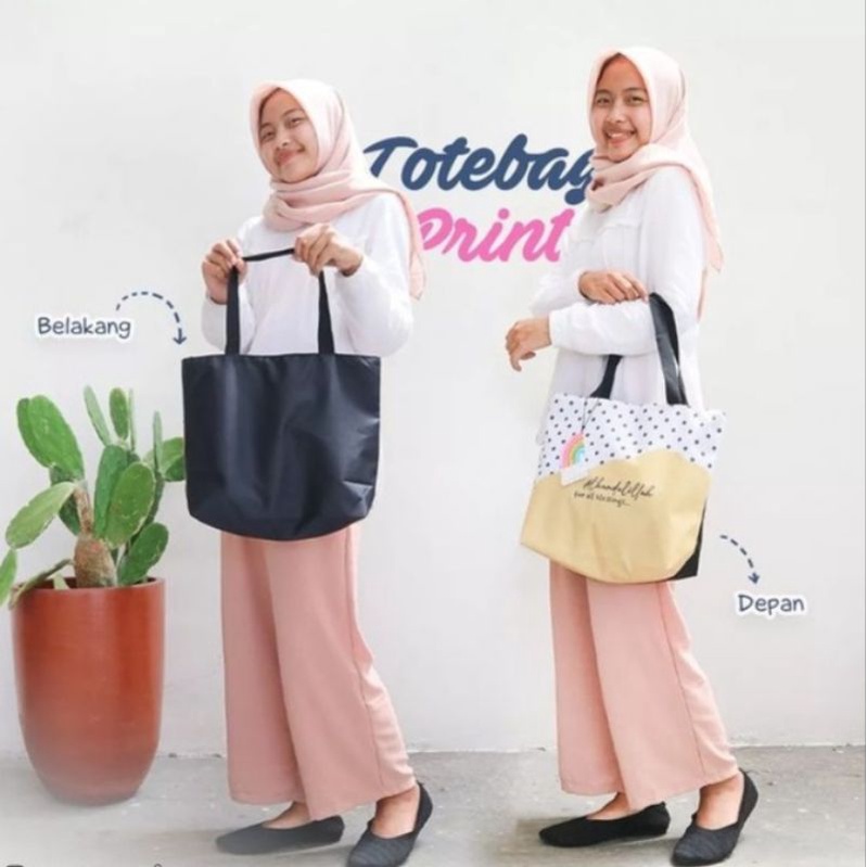 Totebag Print Muslim Rumah Warna