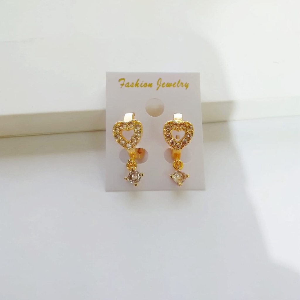 AD37 Grosir Anting Klip Juntai Permata Anting Dewasa