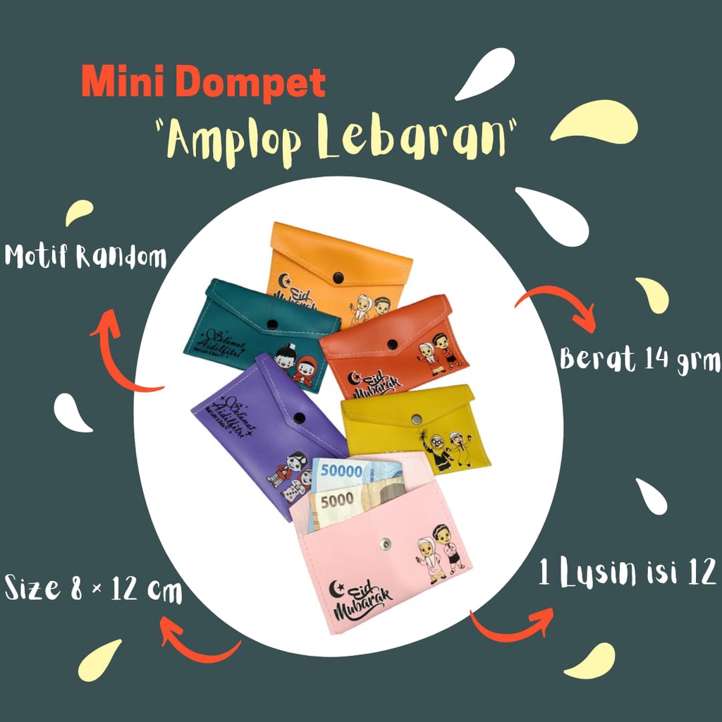 [ 12 pcs ]MINI DOMPET AMPLOP LEBARAN 2023/idul Fitri 2023(Dapat 12pcs)