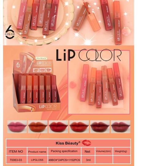 ☝ [LUSINAN] Lipgloss Kiss Beauty Bentuk Love SWEET PEACH VELVET ♞