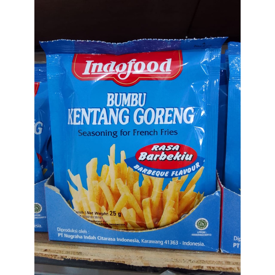 

Indofood Bumbu Kentang Rasa BBQ dan Keju 25 Gram