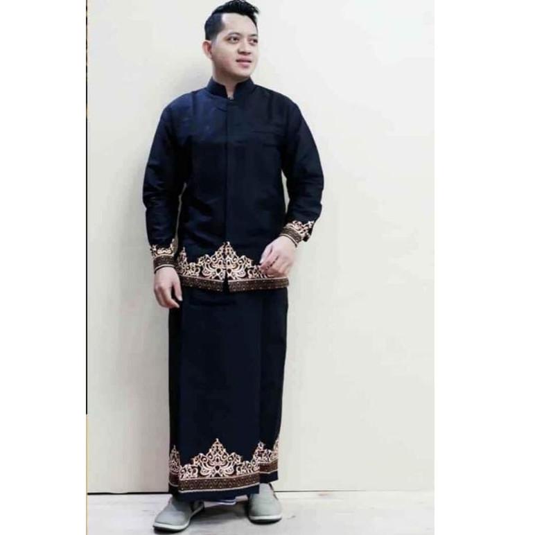 Menarik setelan sarung kemeja koko  setelan sarung celana  kemeja koko