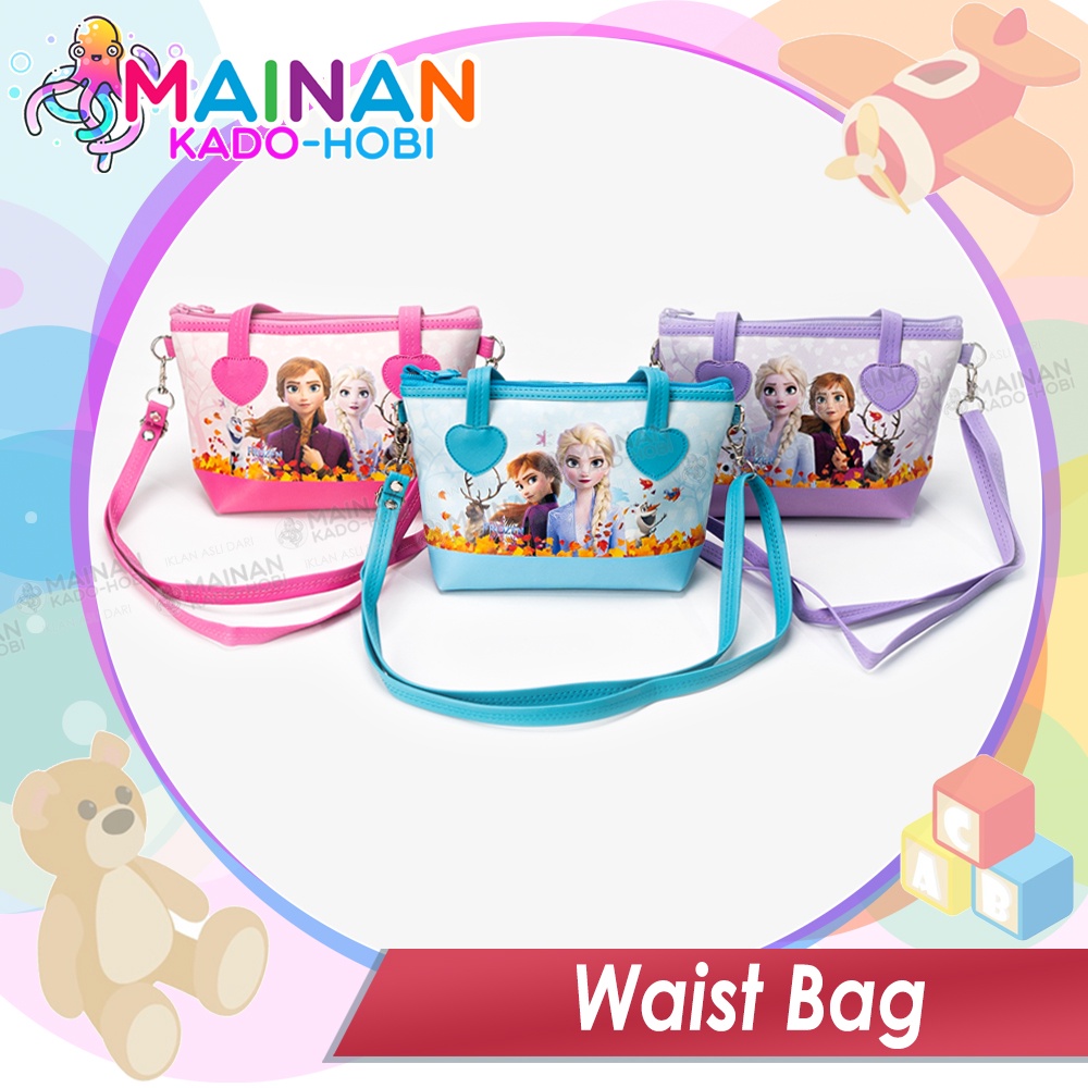 READY TAS PINGGANG ANAK PEREMPUAN SLING WAIST BAG KARAKTER KARTUN
