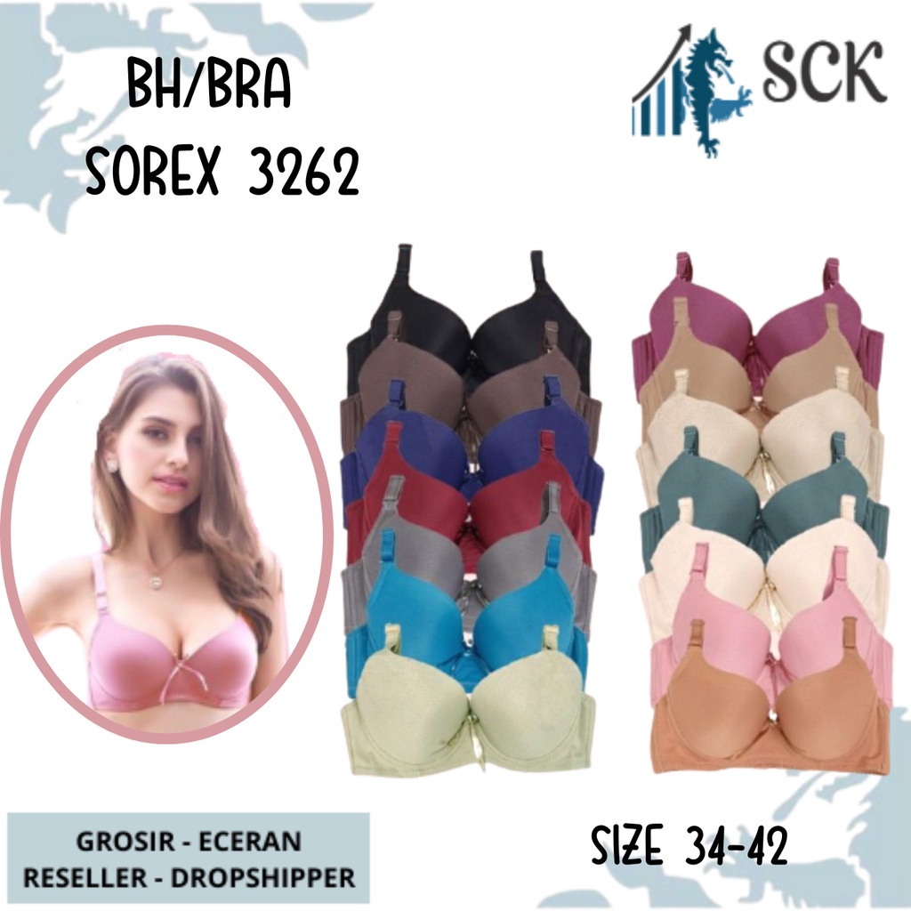 BH Pushup SOREX 3262 Kawat / BH Wanita Busa FULL Cup B Size 36-42 / Pakaian Dalam Cewek- sckmenwear GROSIR