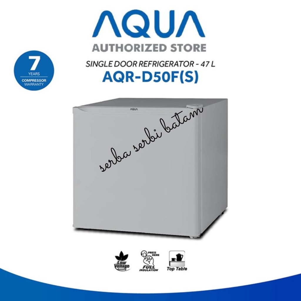 Aqua AQR-D50F AQRD50F AQR D50F Portable Kulkas 1 Pintu 50 L BATAM