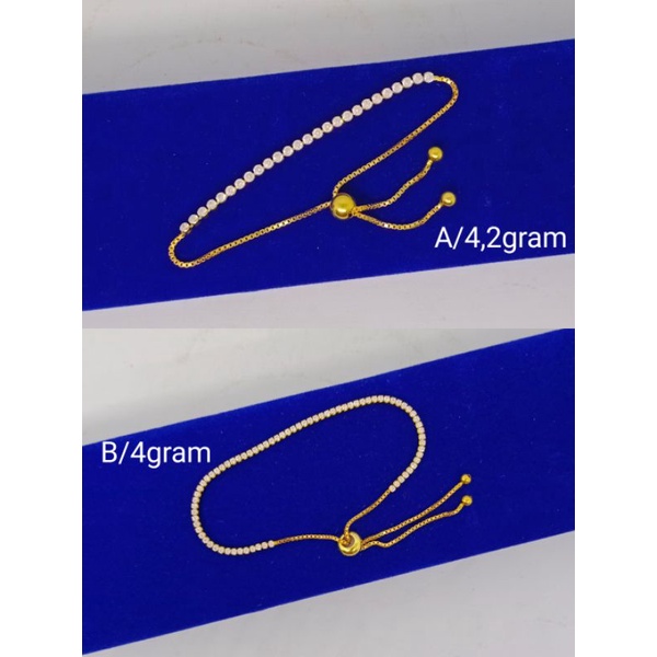 gelang serut listring mp/ gelang perak 925 asli lapis emas/ gelang fashion wanita impor