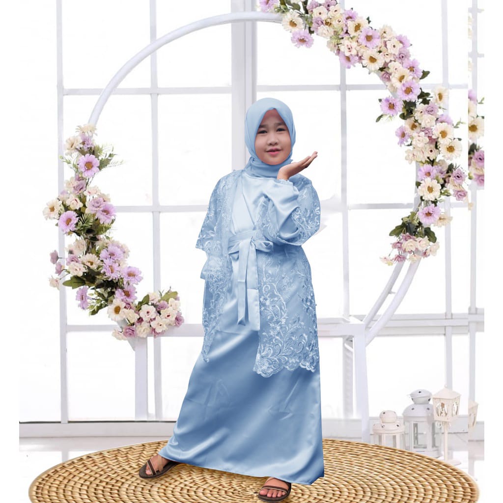 (NEW) Gamis Anak Maxmara Lunna KID/ Gamis Anak Terbaru/ Dress Model Cardigan/ Gamis Anak umur 3-12 Tahun