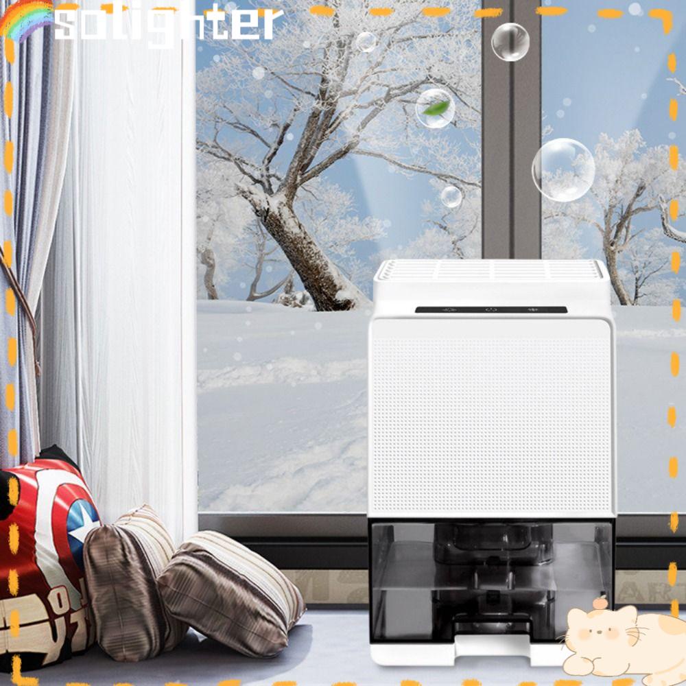 Solighter Mini Dehumidifier Kamar Tidur 1000ml Lembab Tidak Berisik Di Rumah