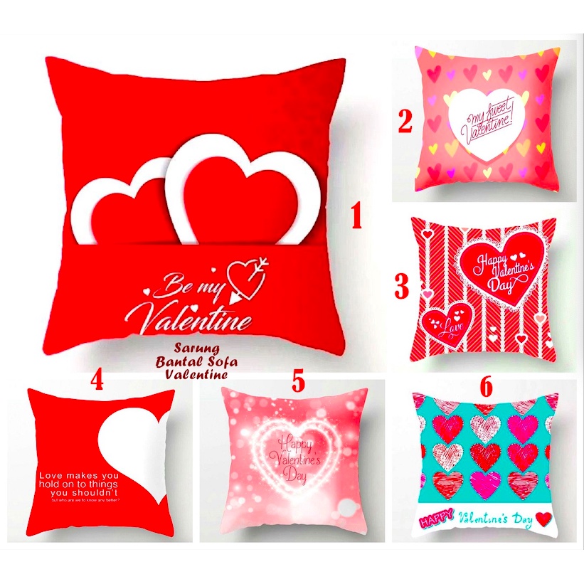 TANPA BANTAL Sarung Bantal Sofa Nuansa Natal VALENTINE 45 x 45 Christmas decoration