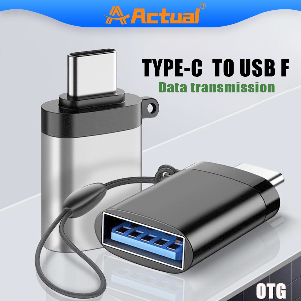 Actual【COD】USB 3.0 OTG Micro USB to Type-C Android Tablet/Laptop/Phone Adapter Converter Transfer Data Cepat converter for fast data transfer