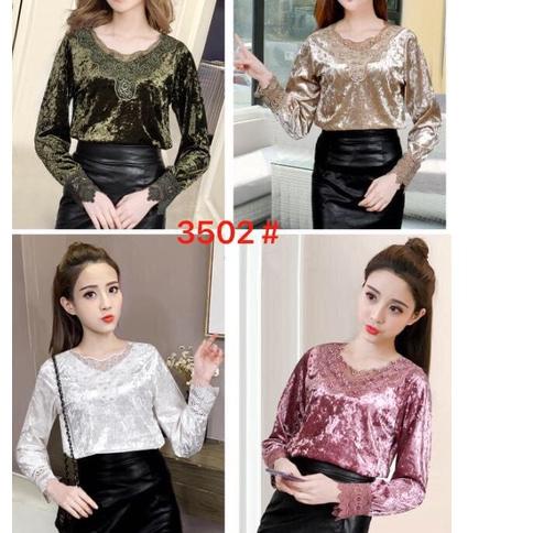 ▼ ATASAN VELVET BLUDRU IMPORT 3502# ✷