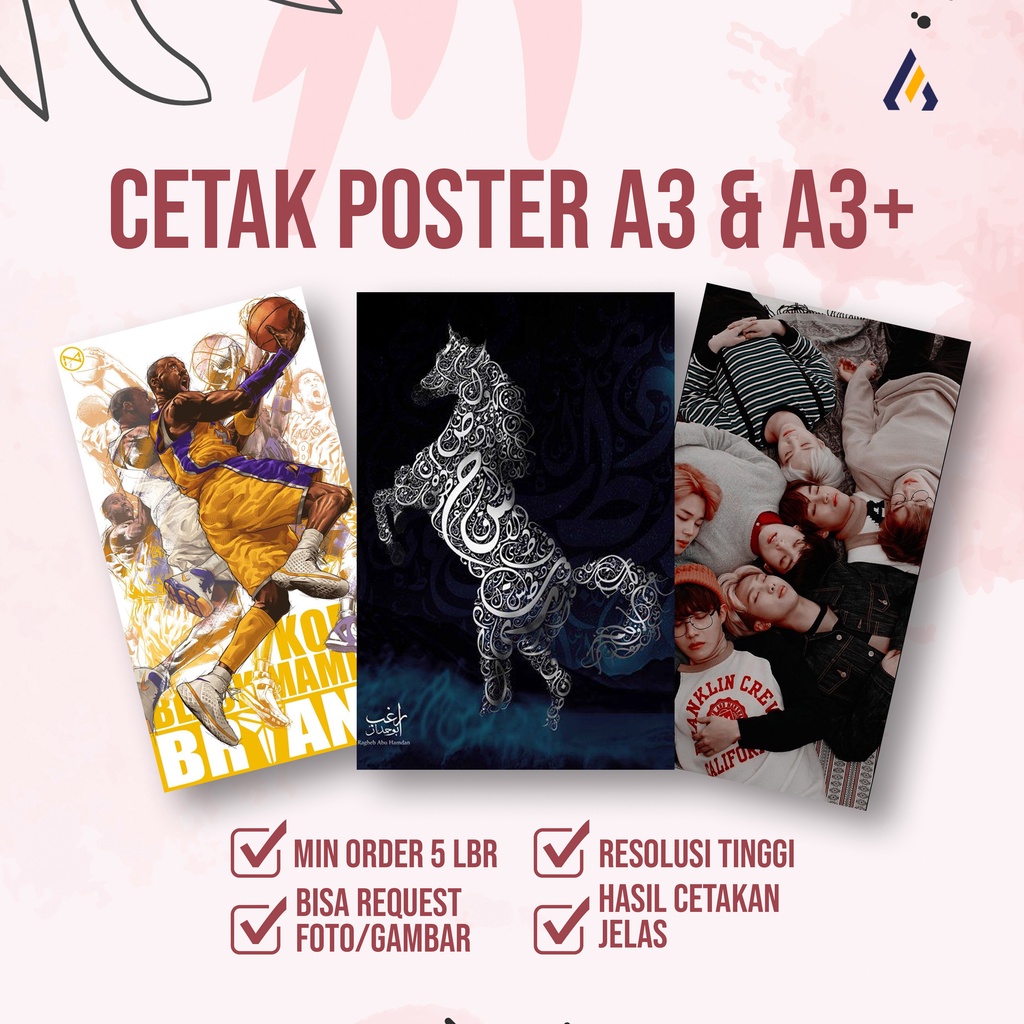 

CETAK POSTER CUSTOM SESUAI DESAIN UKURAN A3 & A3+ (GAMBAR, FOTO, HIASAN, KALIGRAFI DLL)