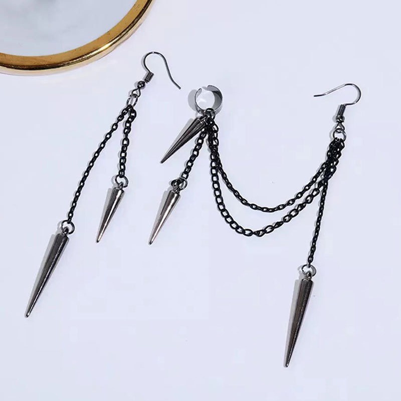 [AYBx] Baju Kaos Distro Pria Wanita Lengan Pendek 1pasang Anting Rivet Vintage Drop Menjuntai Ear Stud Wanita