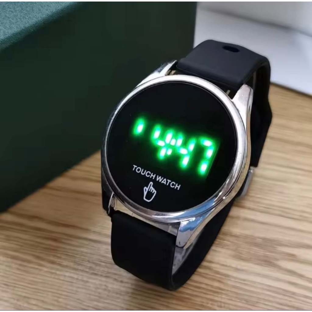 PA Jam Tangan LED Digital Pria Wanita Rubber Electronic Fashion Couple Anak Remaja Import Premium RM074