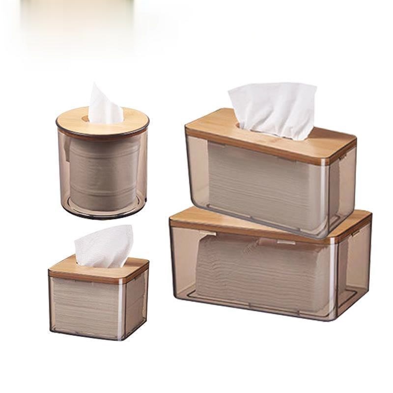 Tempat Tisu Kotak Tissue Kayu Transparan Modern Minimalis Ruang Tamu Dapur Tisue Organizer Aesthetic