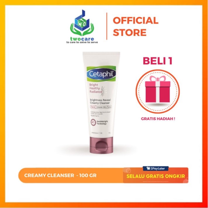 Cetaphil Bright Healthy Radiance Reveal Creamy Cleanser 100g Skin Care Pembersih Muka Untuk Mencerahkan