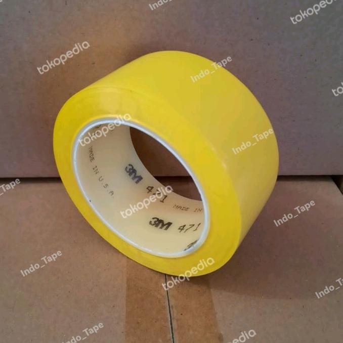 

3M Vinyl Tape 471 Kuning Uk 2in x 33mtr / Lakban Lantai/ Floor Marking
