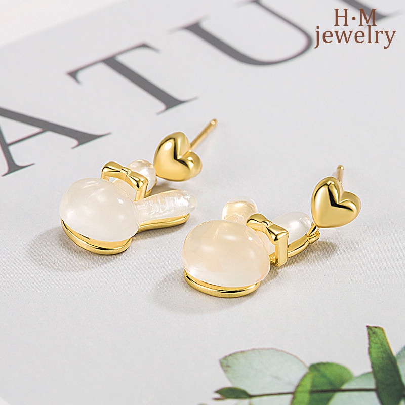 Anting Perak S925 Love Rabbit Year Rabbit Earrings2023Anting Baru