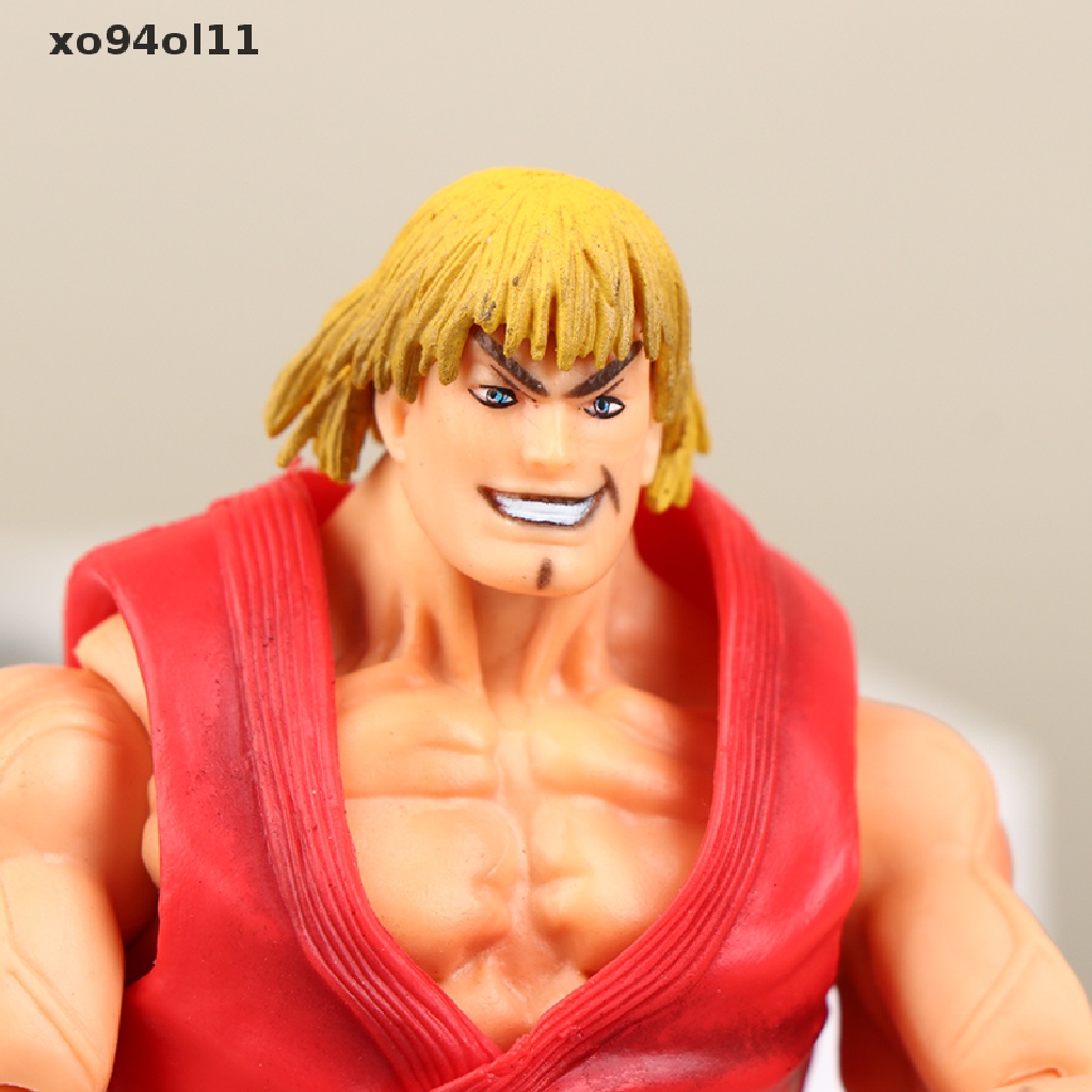 Xo Kawaii Street Fighter Anime Action Figure PVC Mainan Lucu Berdiri Hoshi Ryu Ken Masters Boneka Dekorasi Kamar Hadiah OL