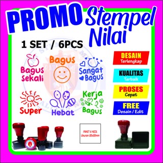 Stempel Penilaian (1SET) TK / PAUD / SD Costum Pilihan Model desain beli 1juga bisa