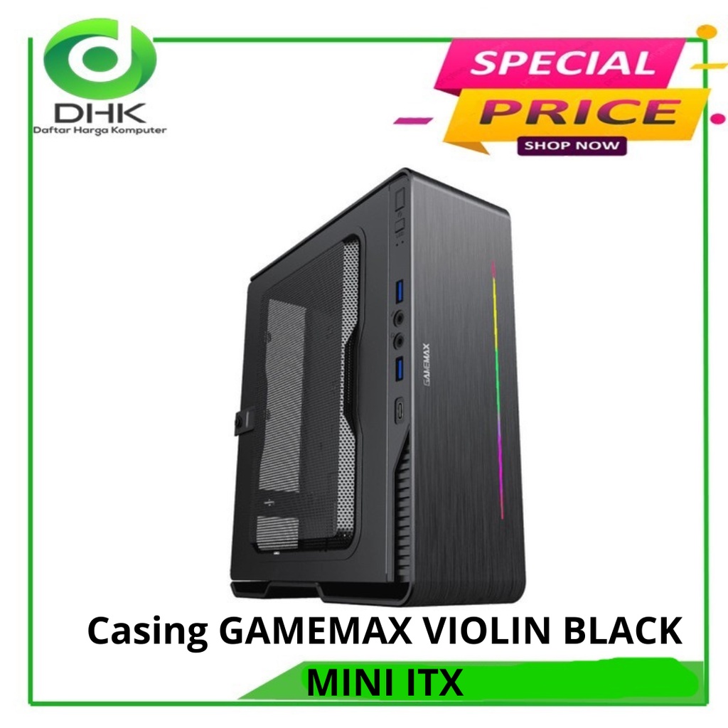 CASING GAMEMAX VIOLIN BLACK MINI ITX