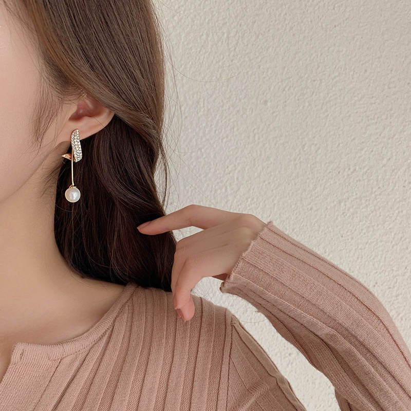 2023mutiara Fashion Korea Anting Rumbai Wanita Berlian Mutiara Anting Rumbai Sederhana Liontin Anting Hadiah Perhiasan Premium