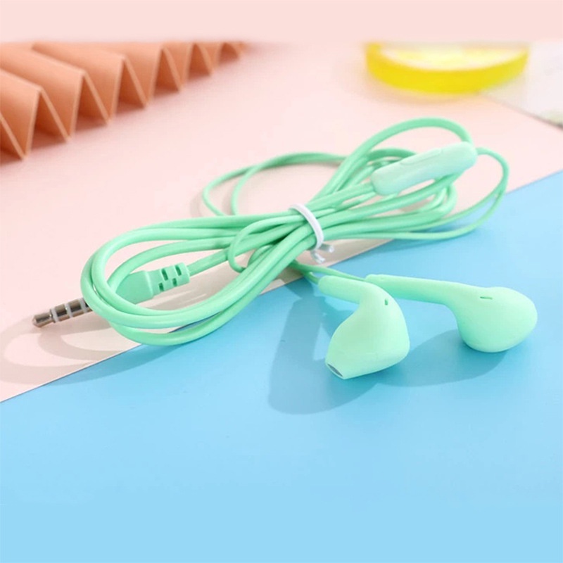 Sport Portabel 8warna Earphone Wired Super Bass Dengan Mikrofon Built-In 3.5mm In-Ear Wired Headphones