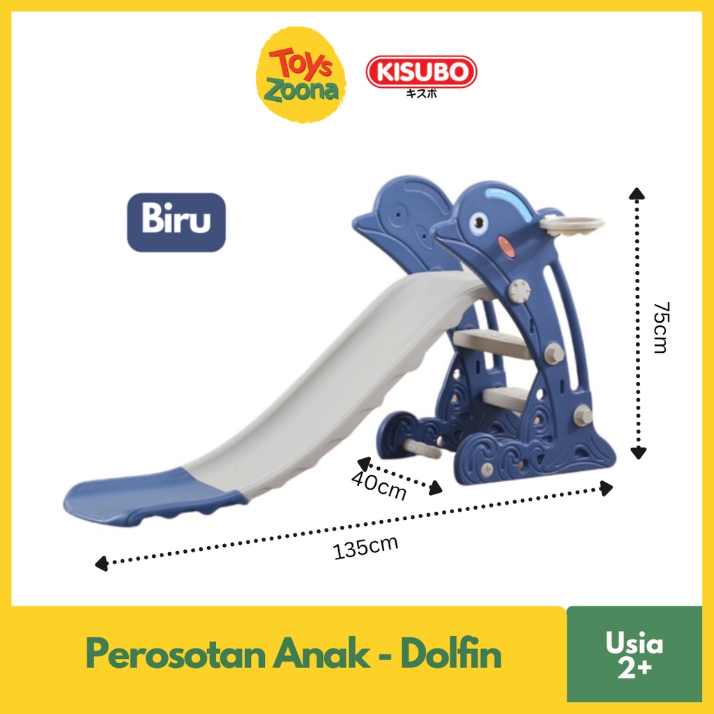 ToysZoona Perosotan Dolfin / Perosotan Anak Murah / Perosotan Kisubo / Mainan Perosotan / Kids Mini Sliders / Kids Dolphin Sliders