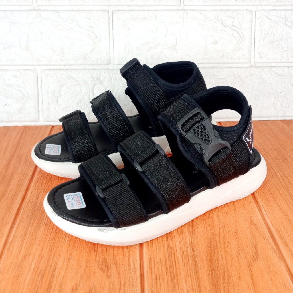 Sandal Anak Perempuan Let Gunung Kenzi Size 31-40 Hitam