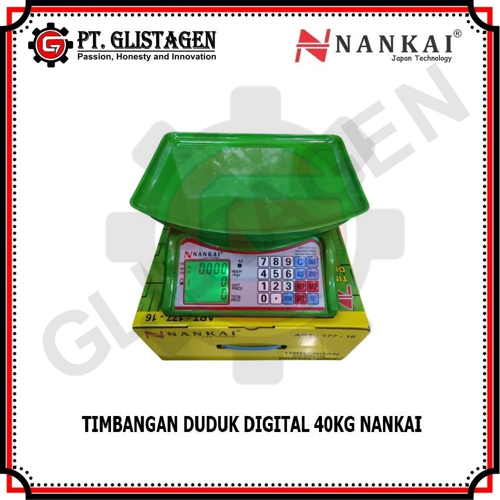 NANKAI Timbangan Duduk Digital PVC BESI 40KG Buah Loundry Kue Dapur